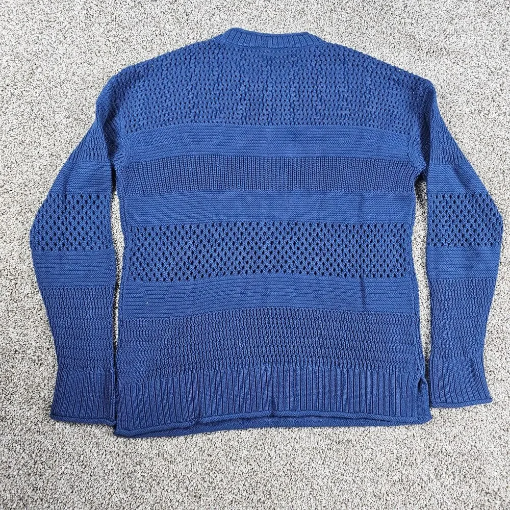 Haven Well Within Sweater Womens Medium Blue Roll Neck Pullover Organic Minimal